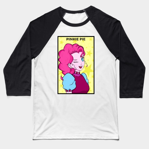 Pinkie Pie - My Little Pony Equestria Girls Baseball T-Shirt by indieICDtea